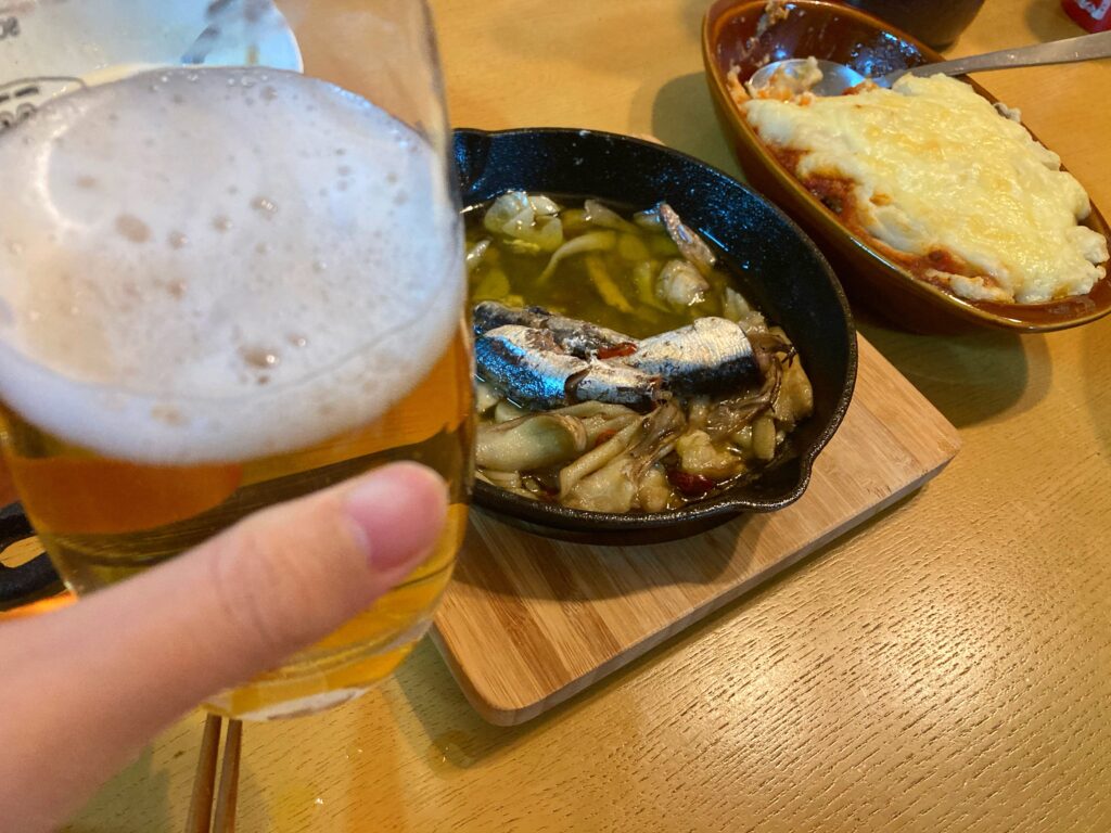オイルサーディンアヒージョ