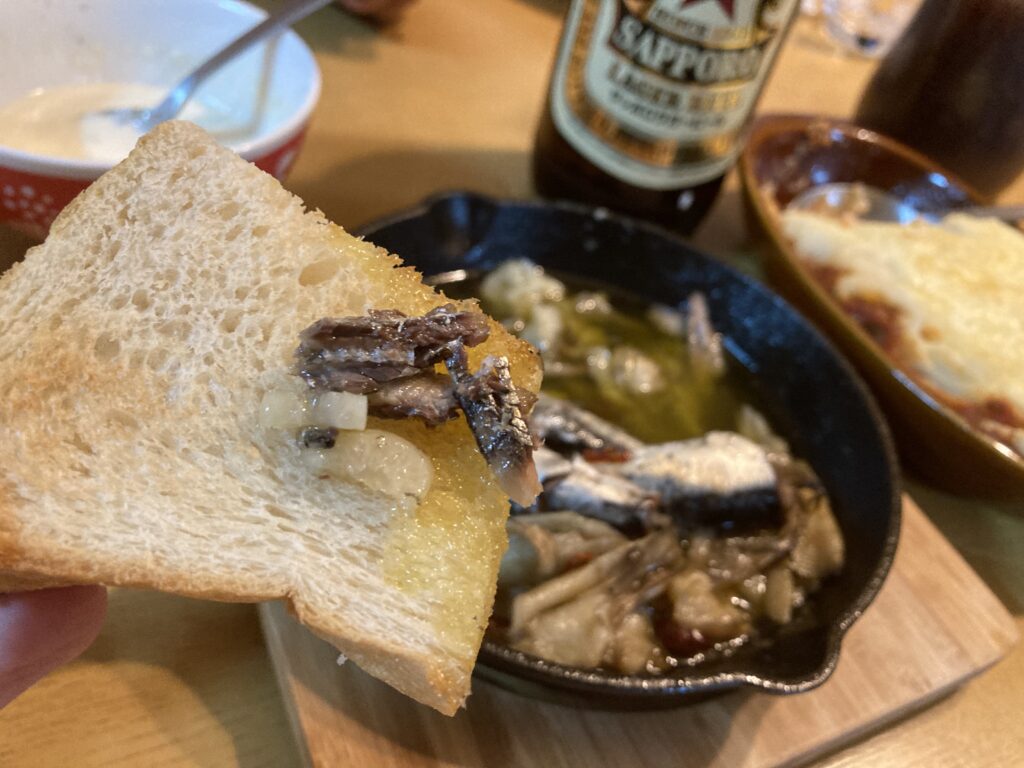オイルサーディンアヒージョ